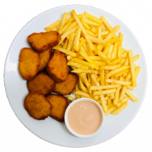 Chicken Nuggets (8 Stück) mit Pommes